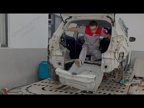 The comfortable repair process must be watched to the end|Accident car repair