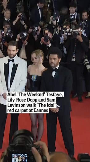 14K views · 42 reactions | Abel "The Weeknd" Tesfaye, Lily-Rose Depp and Sam Levinson walk "The Idol" red carpet at Cannes. | AP | Facebook