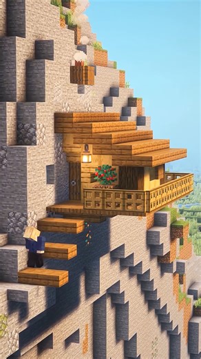 Hillside Base Build in Minecraft