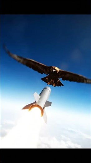 An AIM-120 AMRAAM missile unexpectedly struck an eagle #birds #missile e