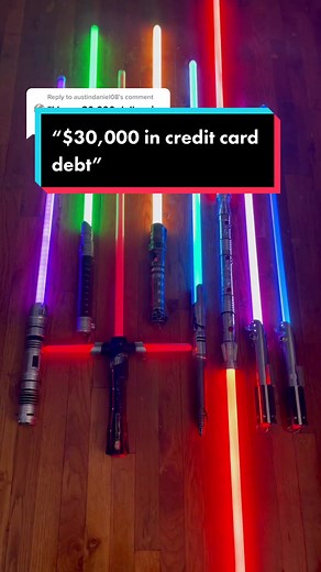 Reply to @austindaniel08 #disney #starwars #lightsaber #lightsabercollection #customlightsabers #neopixel #neopixellightsaber #cfx #cfxlightsaber #proffie #proffieneopixel #proffielightsaber #jedi #sith #anakin #lukeskywalker #darthmaul #kyloren #calkestis #theforce #disneyland #creditcard