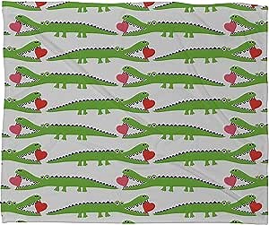 Deny Designs Andi Bird Alligator Love Fleece Throw Blanket, 50 x 60