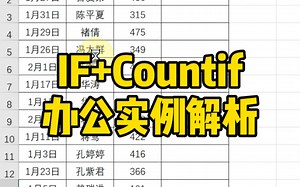 IF加countif函数办公实例解析～