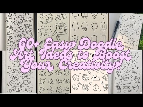 Aesthetic cute easy Doodle Art Ideas to Boost Your Creativity!🦋🌸🎀⭐✨