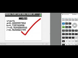 Pearson's Product Moment Correlation Coefficient(PMCC)- Finding r :Using GDC #ibmath #ibmathematics