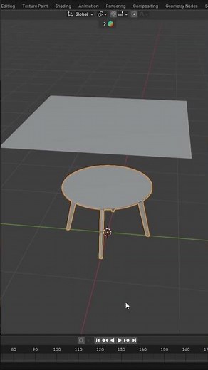 1-Minute Blender Tutorial: Realistic Table Cloth Simulation 🪄 #blender #blendercourse #shorts