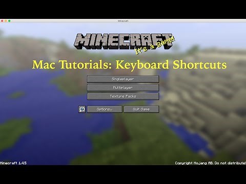 Minecraft Keyboard Shortcuts (Minecraft Mac Tutorials)