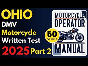 Ohio Motorcycle Written Practice Test | Part 2 | DMV Motorcycle Written Practice Test