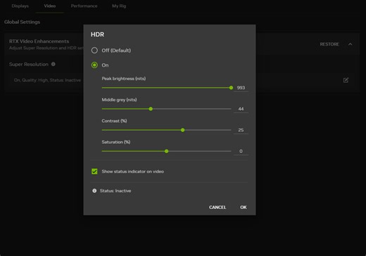 Paramètres HDR - Comment les configurer