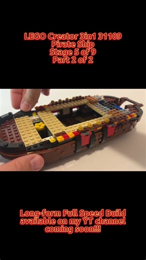 LEGO Creator 3in1 31109: Pirate Ship (Stage 5 of 9, Part 2 of 2) #lego #shorts ​⁠@LEGO #pirates