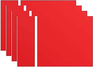 4 Pack Laser Engraving Double Color Plastic Sheet 12''x8'' Two-Tone Engravable ABS Sheets Blank Materials for Customized Personalized Signs Name Plate (Red White)