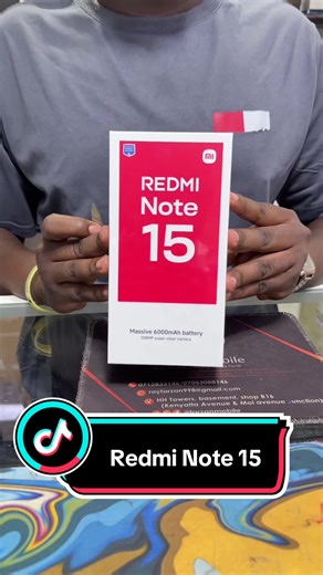 Redmi Note 15 unboxing 📦🔥 8GB RAM 256GB storage — smooth, fast, no stress 💨 Big display, clean cameras, strong battery, and fast charging to keep you moving all day. Comes full set with original charger cover ✅ This one is built for value and daily power 💯 Available now at Tarzan Mobile 📍📱 #redminote15 #unboxingvideo #foryou #android #fyp