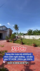 54K views · 571 reactions | 390tr sang tên toàn bộ 6000m2 , Gọi 0396349721 #xuhuong #nhangopgiare #nhàphốđẹp #Nhangopbank #xuhuongfb #xuhuongtiktok #nhavuonnghiduong #bdsgiare #xuhuong | Trương Diệu Linh | Facebook