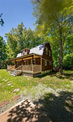 Peaceful 2-Bedroom Cabin Nestled on 1.4 Acres | Affordable Log Cabins