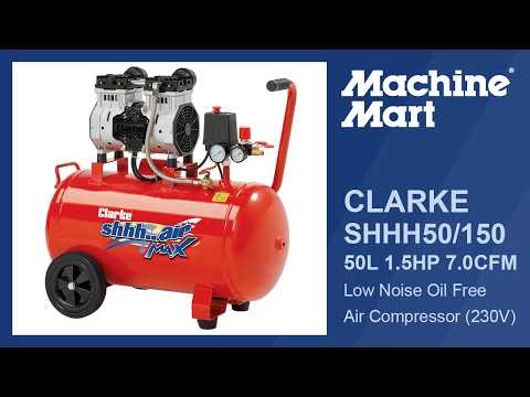 Clarke SHHH50/150 SHHH Air Max Low Noise Oil Free Air Compressor (230V)