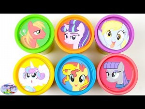 My Little Pony Learning Colors Play Doh Cans MLP Shopkins Surprise Egg and Toy Collector SETC