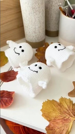 👻✨DIY Halloween-Geister zum Nachhäkeln! #häkeln #crochet