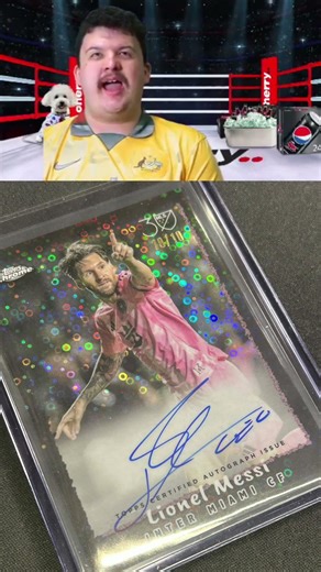 Messi on card auto pulled live from new Topps Chrome MLS 2026 #sportscards #toppschrome