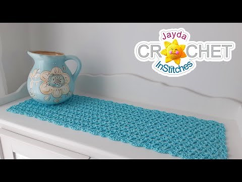Summer Time Table Runner - 24/7 Cotton Yarn By Lion Brand Yarns - Simple & Elegant Crochet Pattern