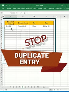 35K views · 1.7K reactions | Stop duplicate entries in excel 2023 |...