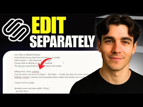 How To Edit Desktop And Mobile Separately In Squarespace (Tutorial 2026)