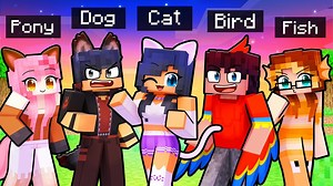 【Aphmau】在Minecraft中，10个朋友聚在一个宠物区块上！_我的世界_第一视角