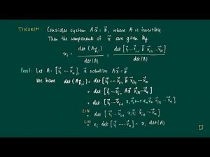 Math 2.11.13 Cramer's rule, proof using linearity of det(A)