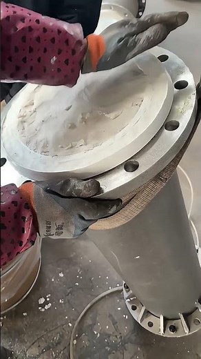 Molding process of steel lined PTFE pipe #machine #factory #ptfe #teflon