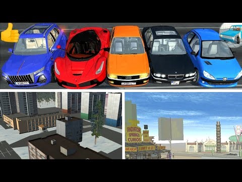 🔥Моды Simple Car Crash: BMW E38, Peugeot 206, Audi 200, La-Ferarri, Hongqi, Radiator Springs, Winter
