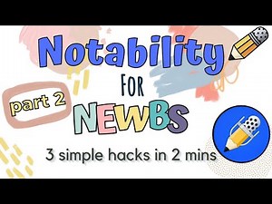 Notability 2022- ORGANIZE & Create Dividers and folders for your NOTES. 3 Lessons in 2 Minutes. New!