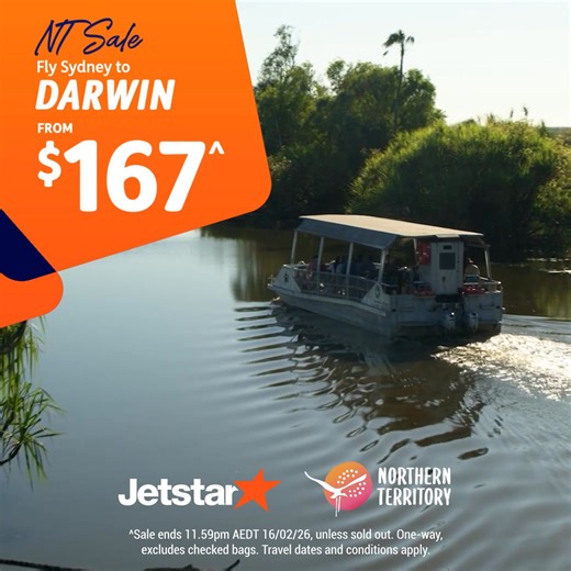 Go meet the real people and see the real Territory! Takeoff to the NT with great sale fares like this one at jetstar.com 🐊🌅 | Jetstar Australia
