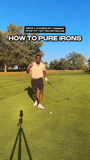 HOW TO PURE IRONS Comment “D1” to get full course of videos to lower your handicap , helped some of your fav celebs and they trusted me let me help you now! #golf #golfer #golftips #pga #pgatour #golfaddict | D1Golfs