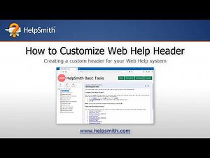 How to Create a Custom Header for Your Web Help System