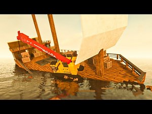 SINKING A PIRATE SHIP WITH A CRANE | TEARDOWN