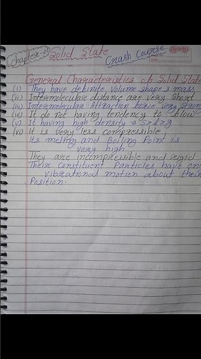 class 12 solutions short notes। class12 chemistry chapter 1।hand written notes #shorts​ #classnotes​