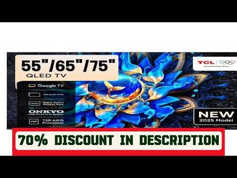#TCL T8C/P8K 55''/65''/75'' QLED TV 144Hz Native Refresh Rate ONKYO 2.1 Hi-Fi System AiPQ Pro Proce