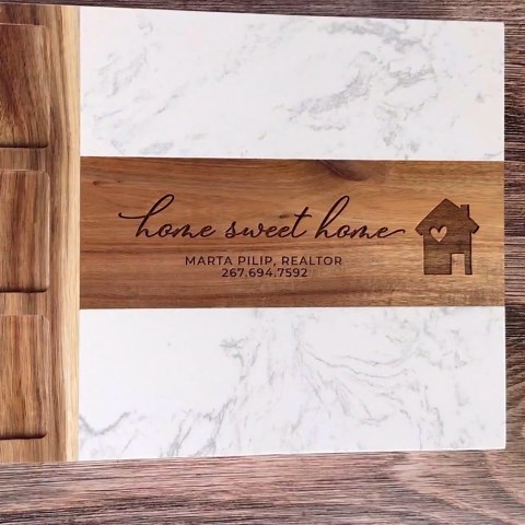 Personalized Serving Board for Couple or Family Gift, Cheese Board With Acacia Wood & Marble, Engraved Wedding Gift,custom Charcuterie Board - Etsy