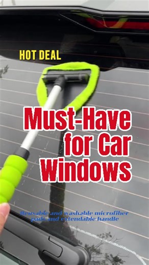 Essential Car Window Cleaning with a Dust Brush