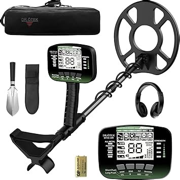 DR.ÖTEK Metalldetektor Profi Set für Erwachsene Anfänger, Aktualisierter 6 Modi Leicht Detektor, 3 Terrain-Modus mit Pinpoint, IP68 wasserdichte Suchspule, Metal Detector Kit mit Zubehör, Grün