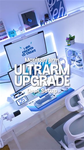 The cleanest desk upgrade I’ve ever done. ✨ #desksetup #ULTRARM #armmonitor