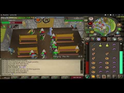 first time fighting a 40 def r / w hammer pure (f2p pking)