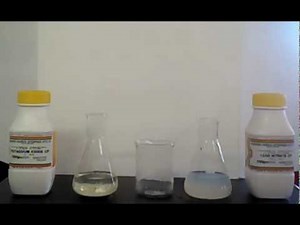 Precipitation - The reaction of lead nitrate and potassium iodide