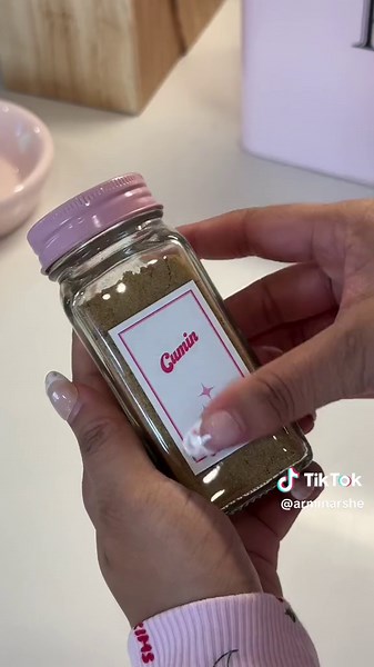 Pink Spice Container Organization Ideas