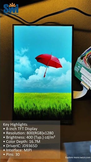 8" TFT Display for Industrial & Medical Applications