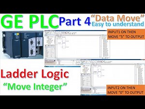 Proficy Machine Edition software connect with PLC GE of basic programming Ladder Data Move (Integer)