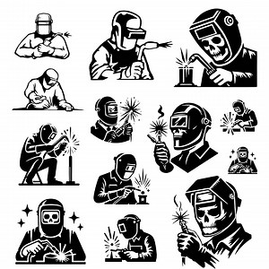 Welder Svg Bundle, Welder Clipart, Welding Vector, Welding Helmet Decal, Cutting Torch Cut Files, Industrial Welder Silhouette, Png - Etsy