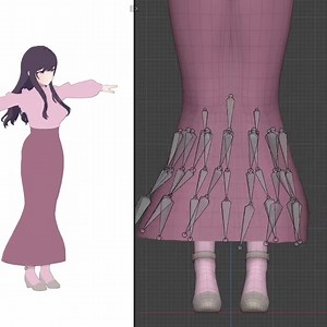 277K views · 5.8K reactions | Kanata Cream has showcased a dynamic Blender-made 3D mermaid skirt rig that follows the movements of the character's legs. See more: https://80.lv/articles/dynamic-3d-skirt-rig-made-for-a-vtuber-model-in-blender/ | 80 Level | Facebook