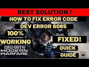 How To Fix Modern Warfare Directx. DEV 6065 & 6068 Error On Windows PC/Laptop
