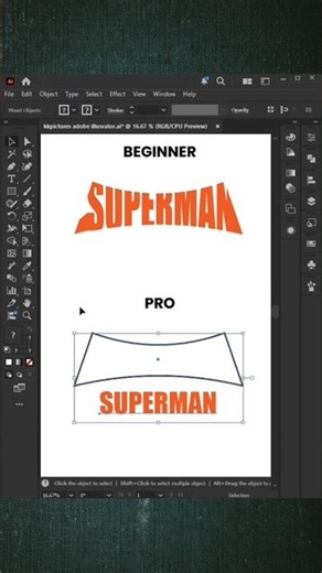 How to Make Superhero Text Effect in Illustrator 2026 Superman Inspired 🦸‍♂️ #illustrator #tutorial