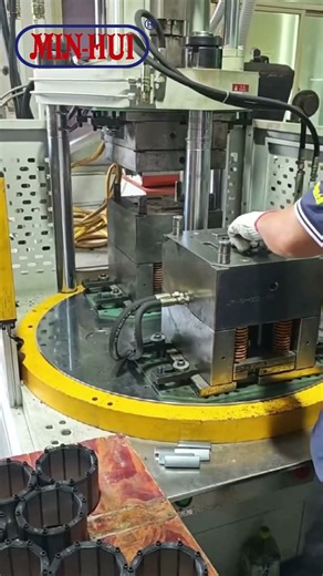 How Motor Stators Are Plastic Encapsulating: Rotary Injection Molding Process #minhui #machine